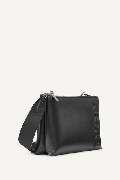 TINSLEY LOGO CROSSBODY Black/Silver | DKNY