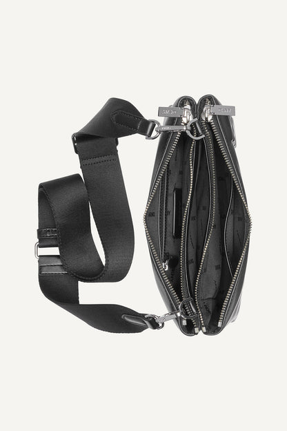 TINSLEY LOGO CROSSBODY Black/Silver | DKNY