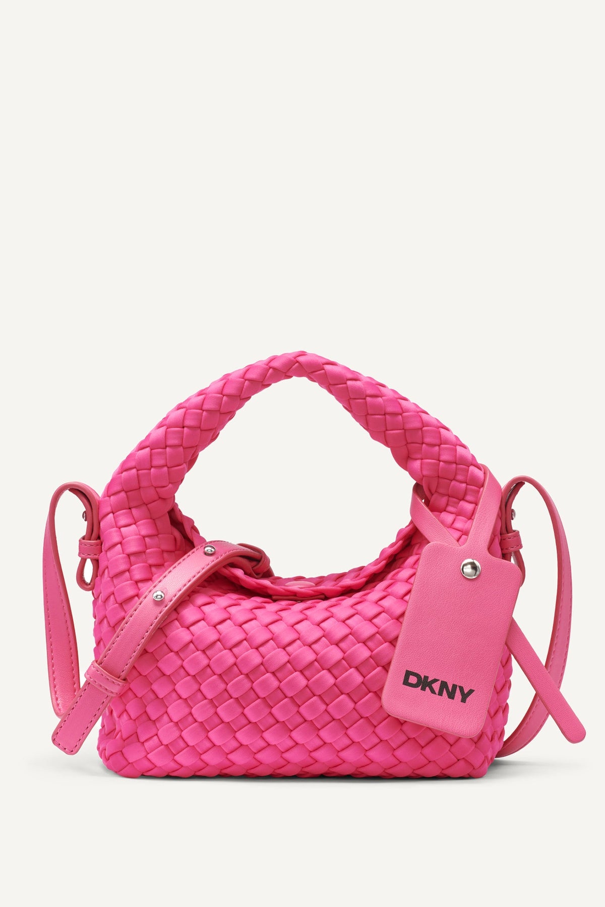 GISELLE WOVEN NEOPRENE CROSSBODY BAG Hot Pink | DKNY
