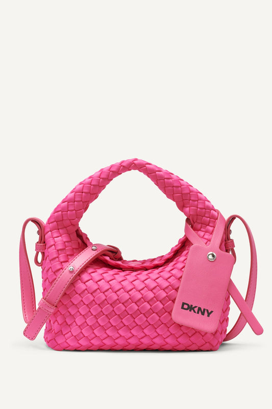 GISELLE WOVEN NEOPRENE CROSSBODY BAG Hot Pink | DKNY
