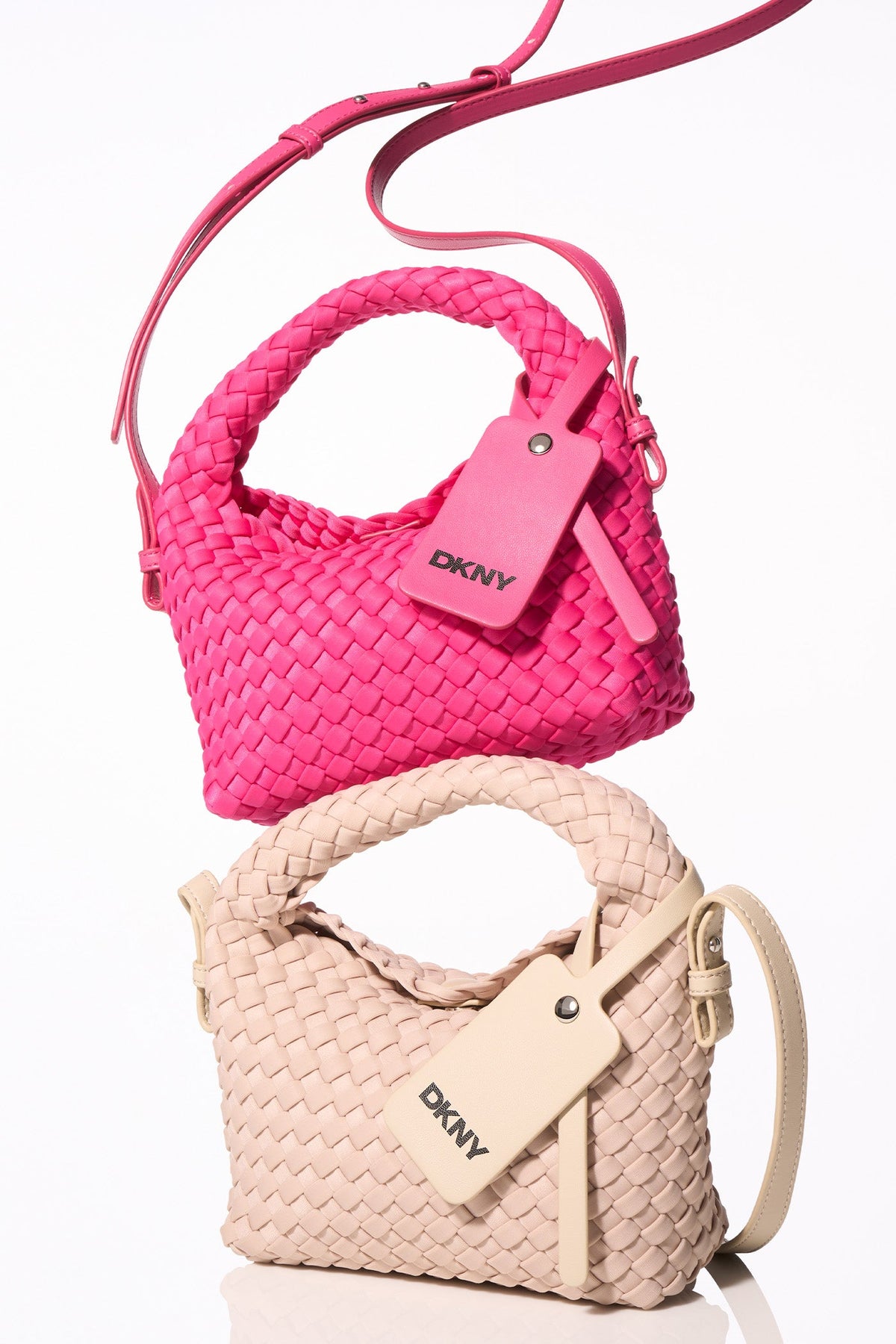 GISELLE WOVEN NEOPRENE CROSSBODY BAG Hot Pink | DKNY