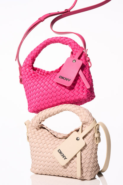 GISELLE WOVEN NEOPRENE CROSSBODY BAG Hot Pink | DKNY
