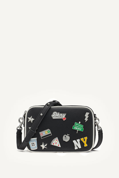 NELL CAMERA BAG Black/Marshmallow | DKNY