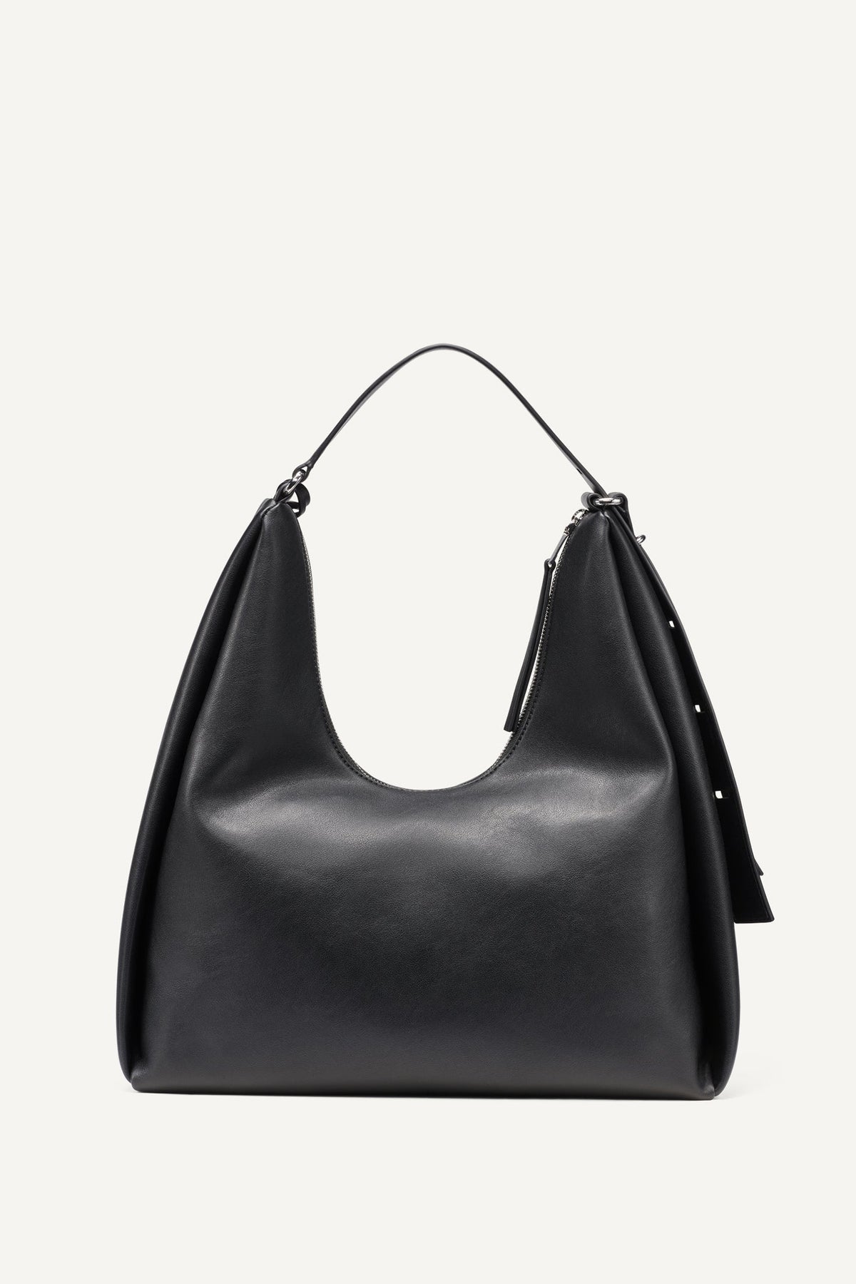 ELICIA LARGE HOBO BAG Black/Silver | DKNY