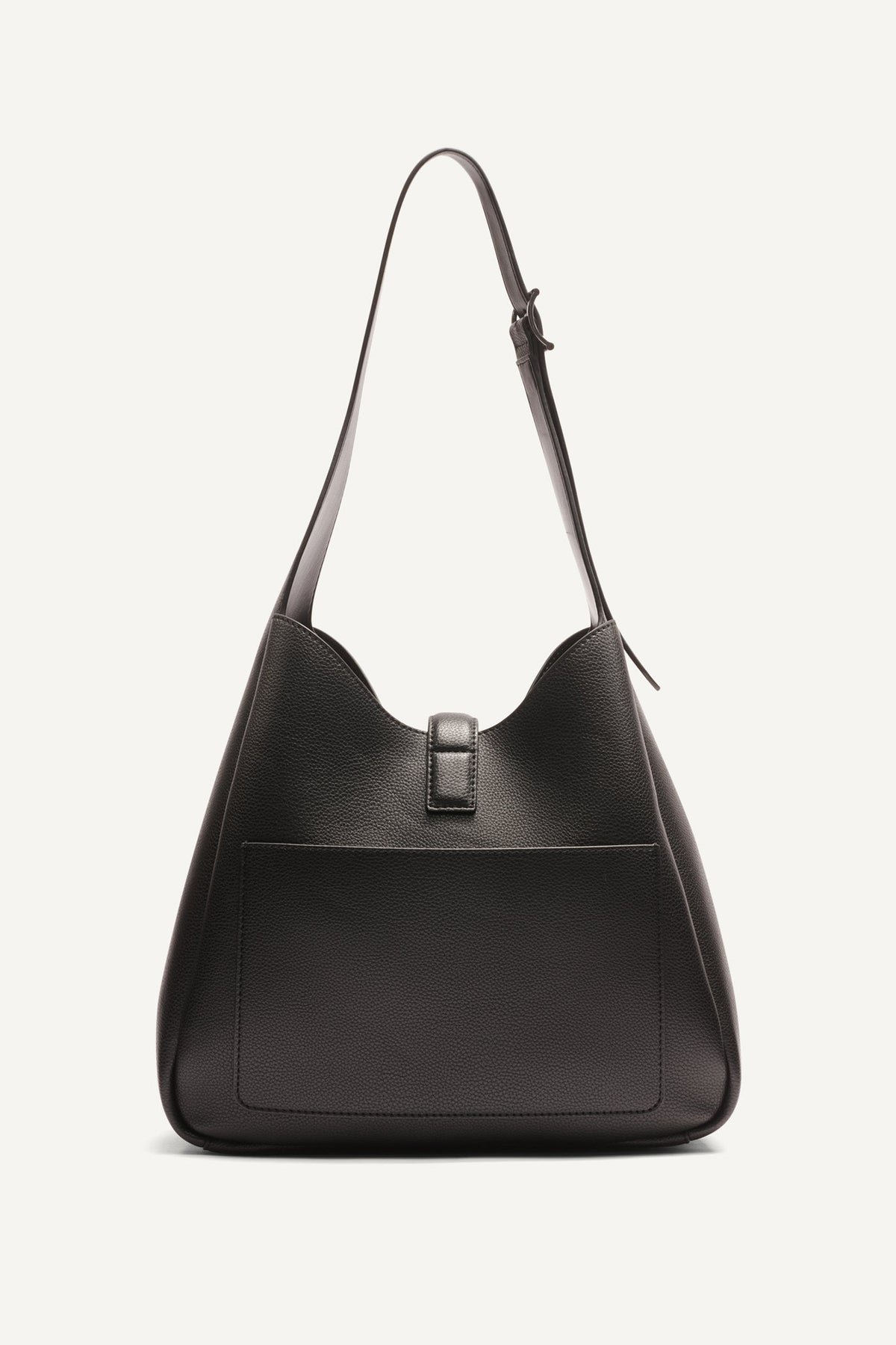 DARIA LARGE HOBO BAG Black/Silver | DKNY