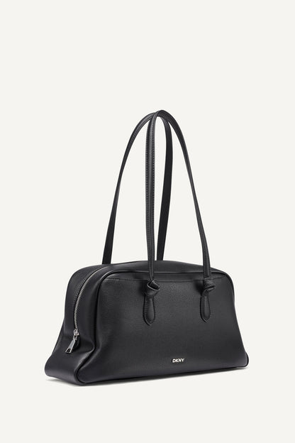 ELIZA LARGE BOWLING BAG Black/Silver | DKNY