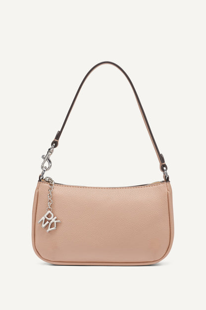 SARAH SHOULDER BAG Black/Silver | DKNY