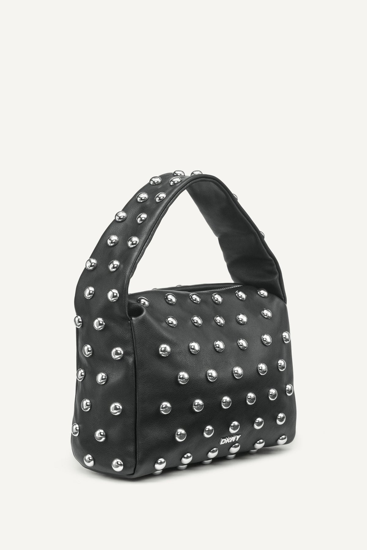 AGNES SHOULDER BAG BLACK/SILVER | DKNY