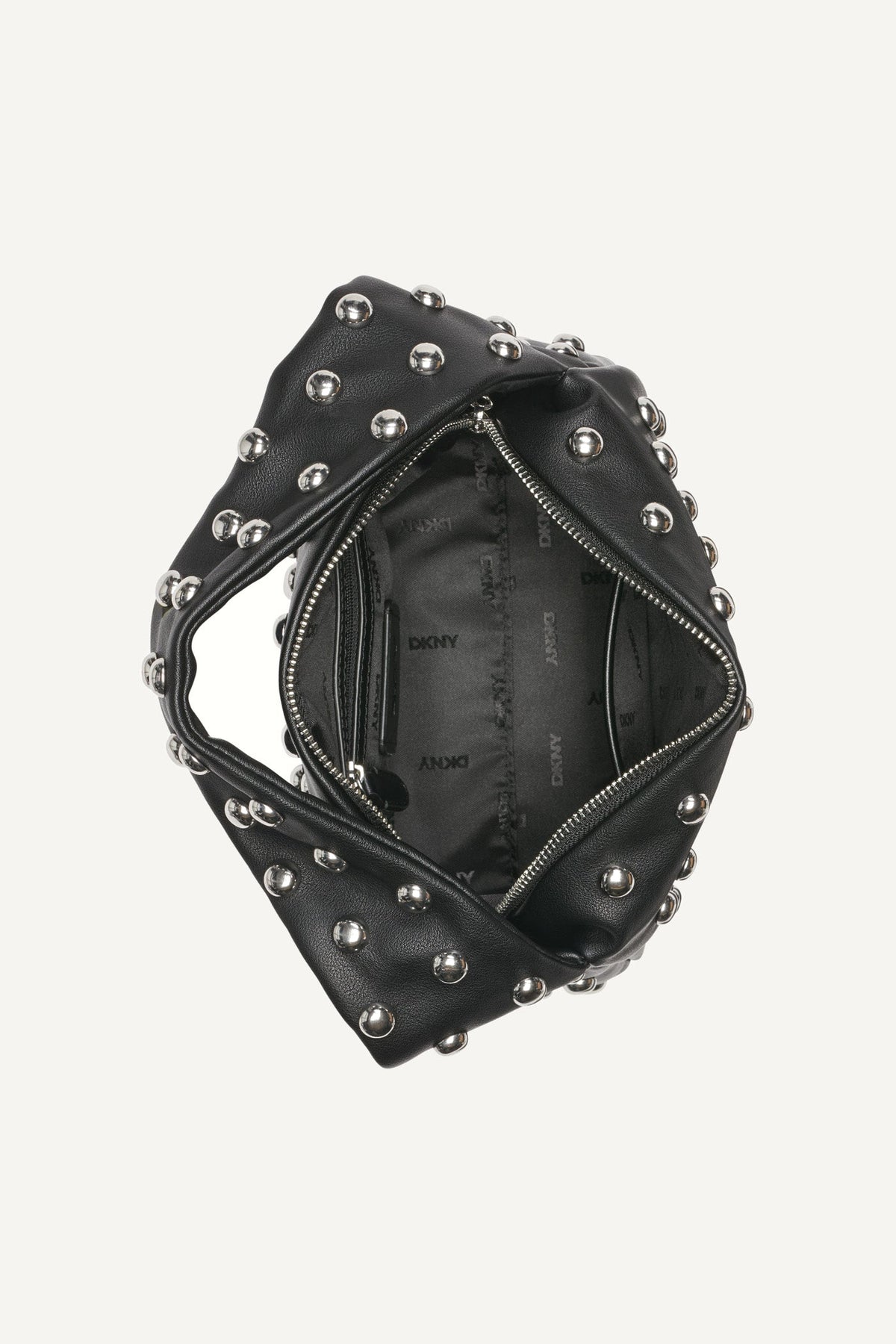AGNES SHOULDER BAG BLACK/SILVER | DKNY