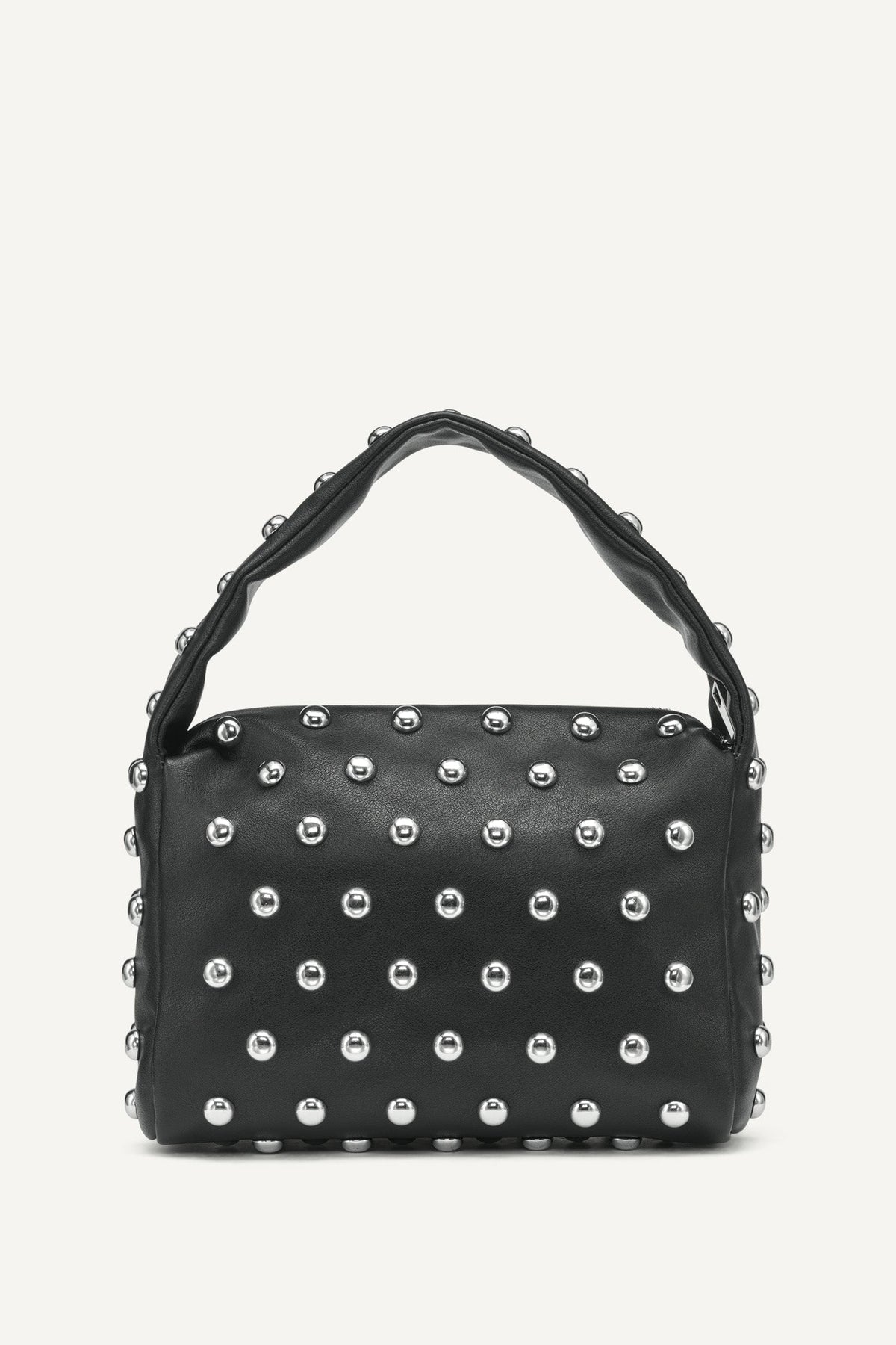 AGNES SHOULDER BAG BLACK/SILVER | DKNY