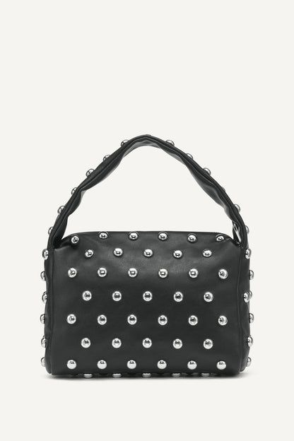 AGNES SHOULDER BAG BLACK/SILVER | DKNY