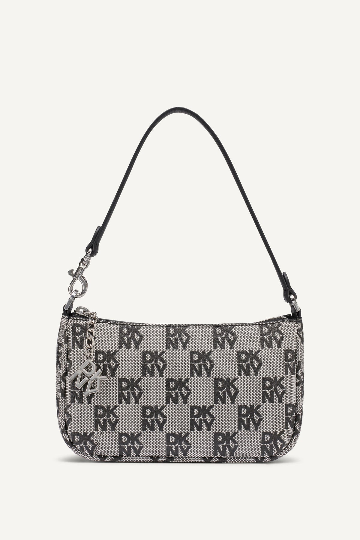 SARAH SHOULDER BAG Black Logo Black | DKNY