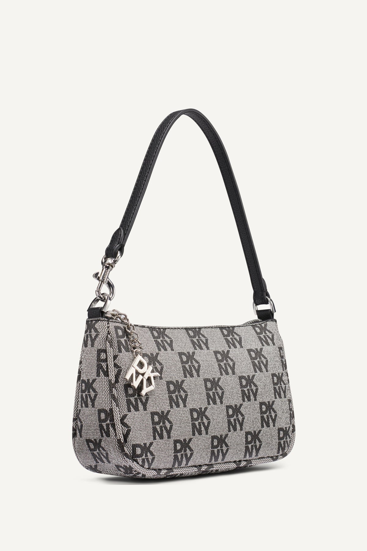 SARAH SHOULDER BAG Black Logo Black | DKNY