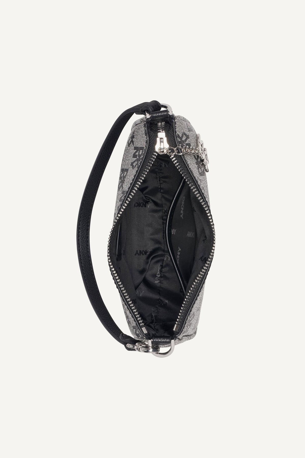 SARAH SHOULDER BAG Black Logo Black | DKNY