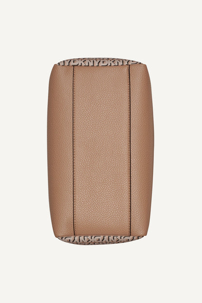 WILLA NEW YORK LOGO SATCHEL Cappuccino | DKNY