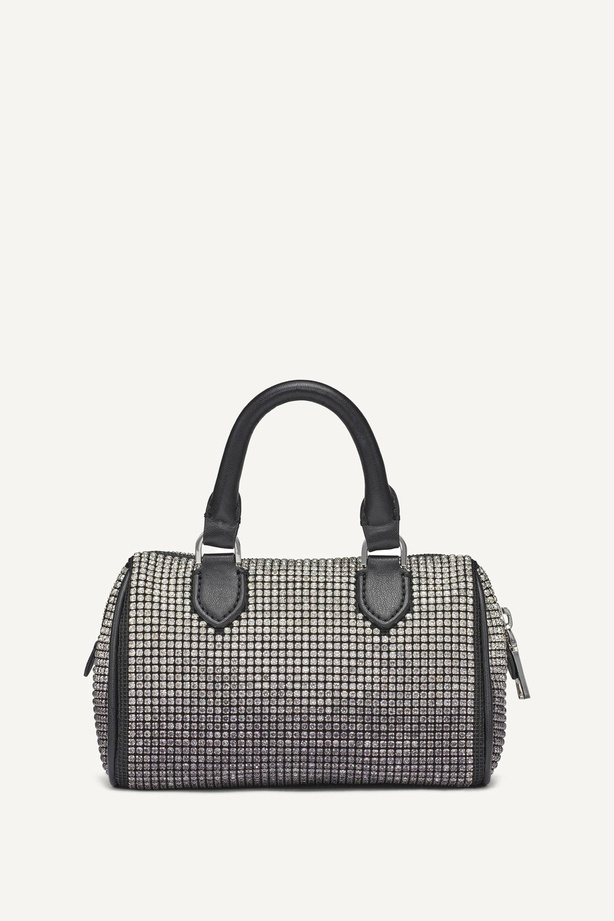 NELL SMALL SATCHEL CROSSBODY BLACK/SILVER | DKNY