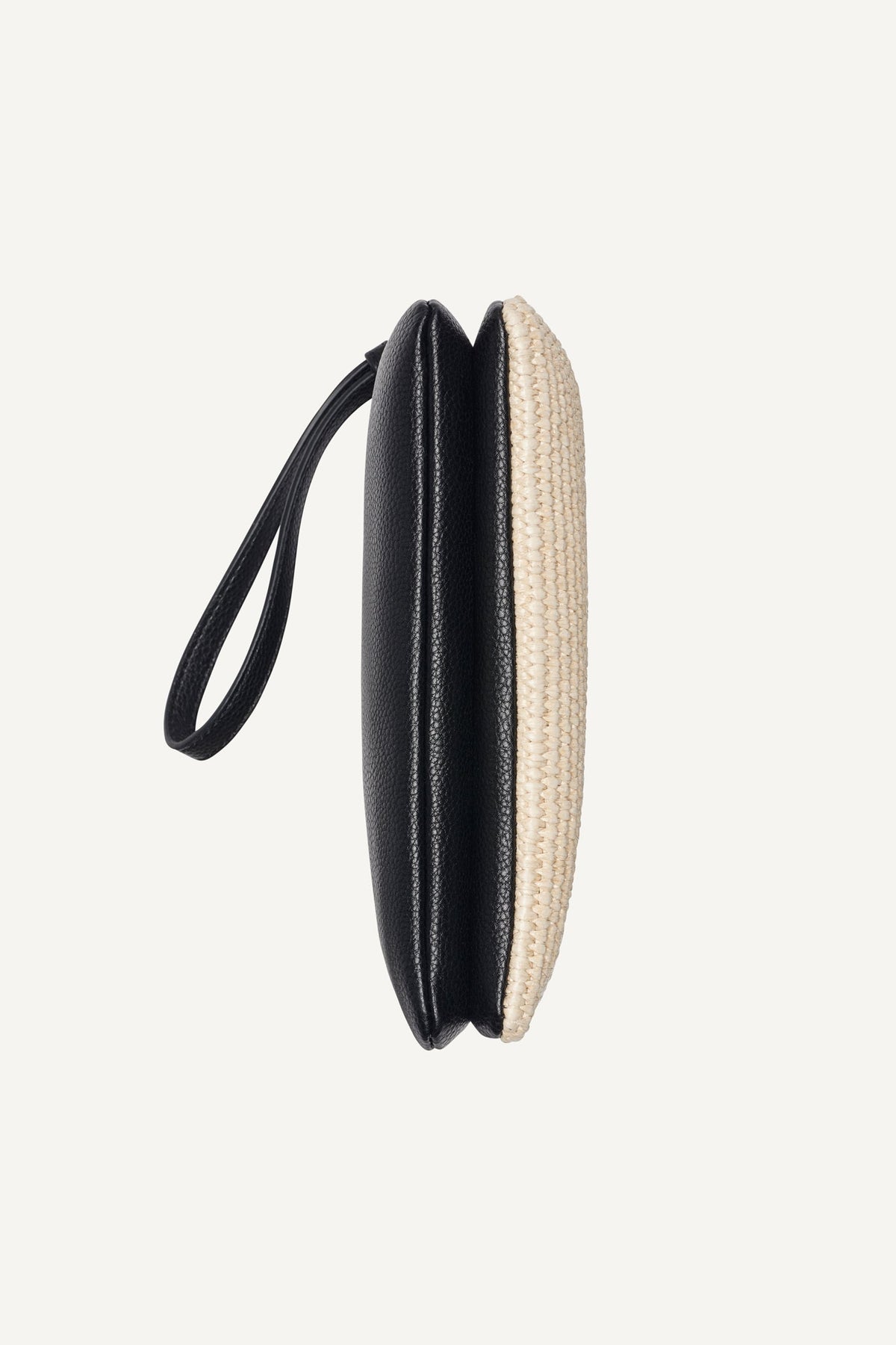 SARAH DUAL ZIP POUCH WRISTLET Natural/Black | DKNY