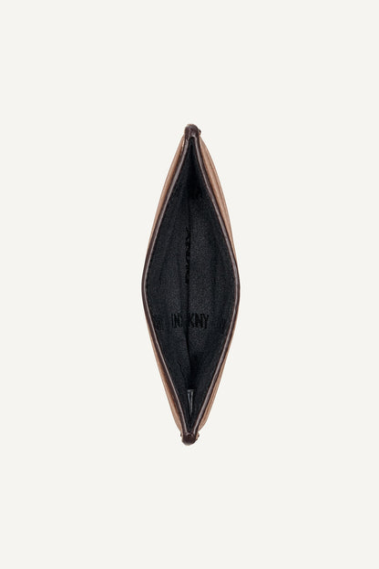 PAULA CARD CASE Black/Silver | DKNY