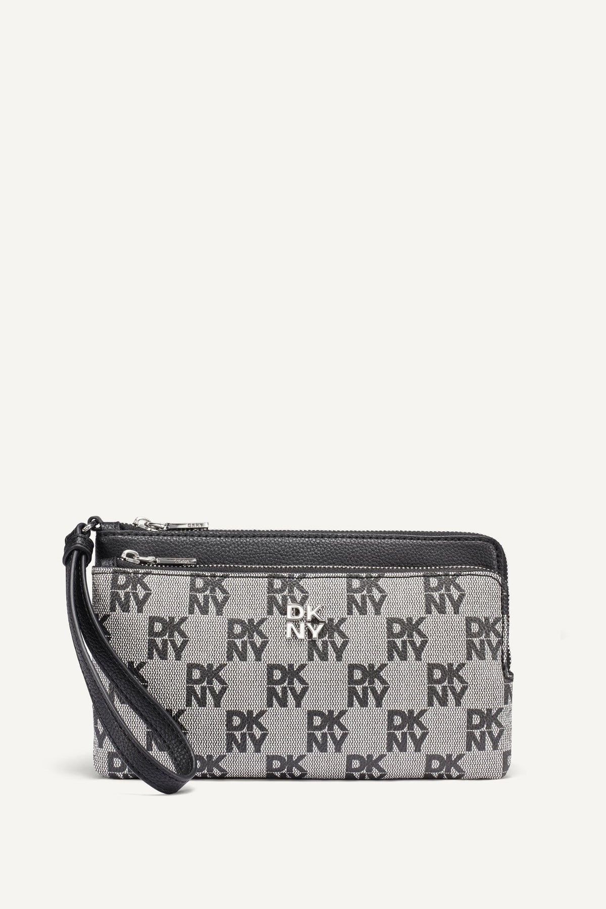 SARAH DUAL ZIP POUCH WRISTLET Chino/Cappuccino | DKNY