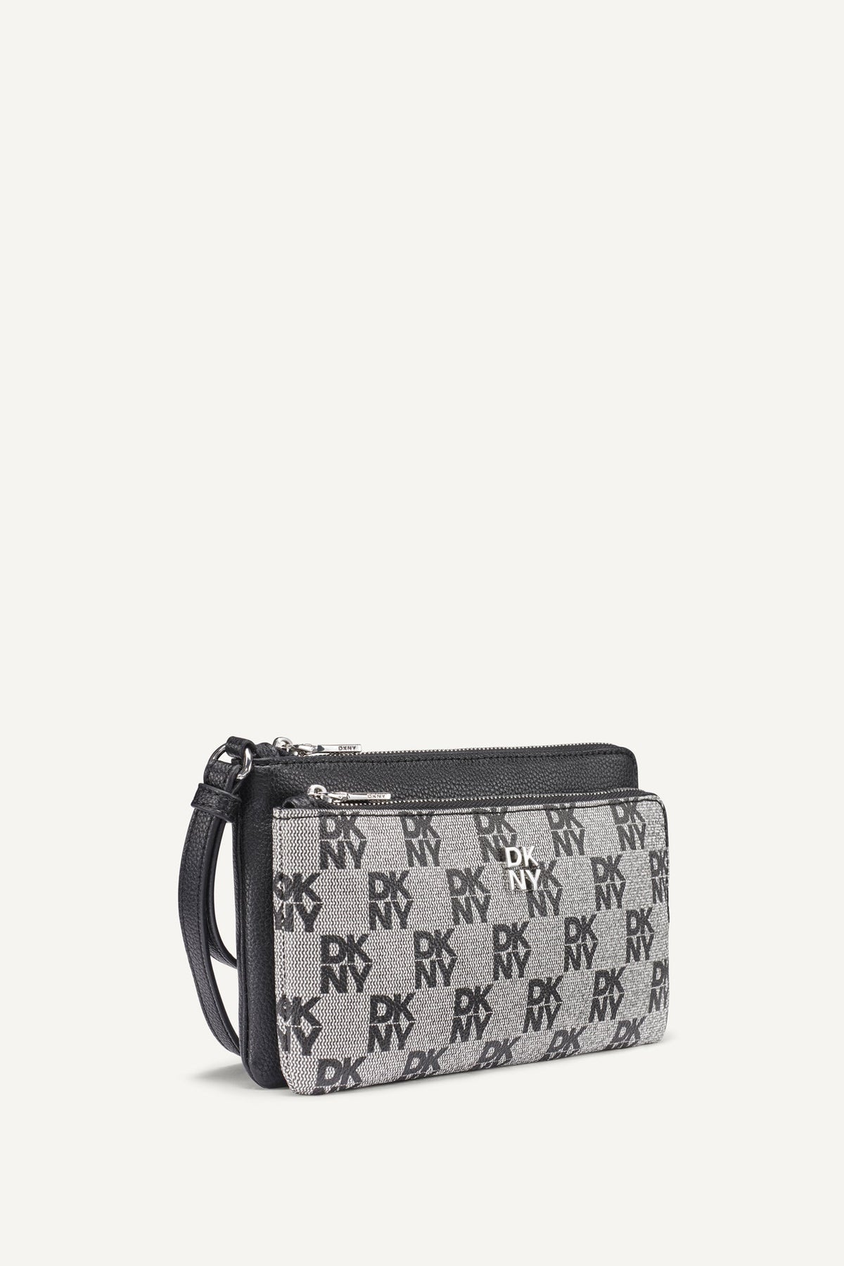 SARAH DUAL ZIP POUCH WRISTLET Chino/Cappuccino | DKNY