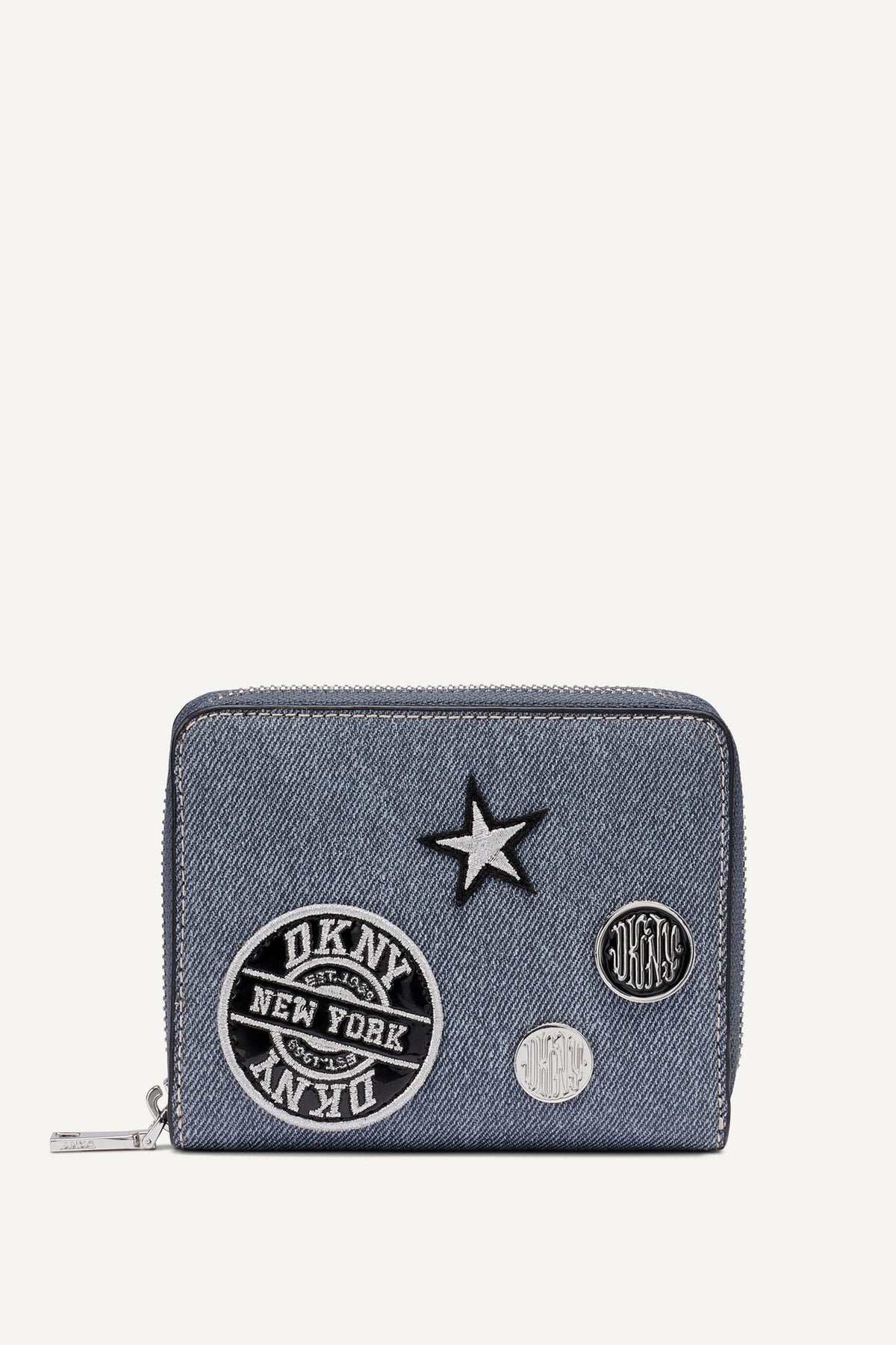 NESSA SMALL ZIP AROUND WALLET Denim | DKNY