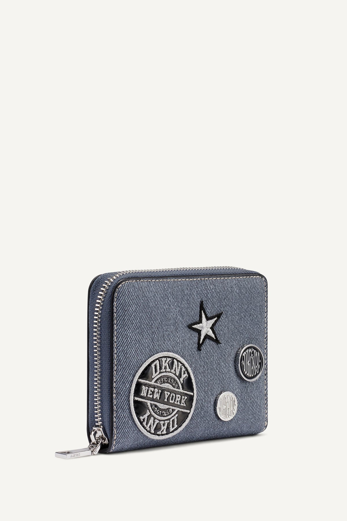 NESSA SMALL ZIP AROUND WALLET Denim | DKNY