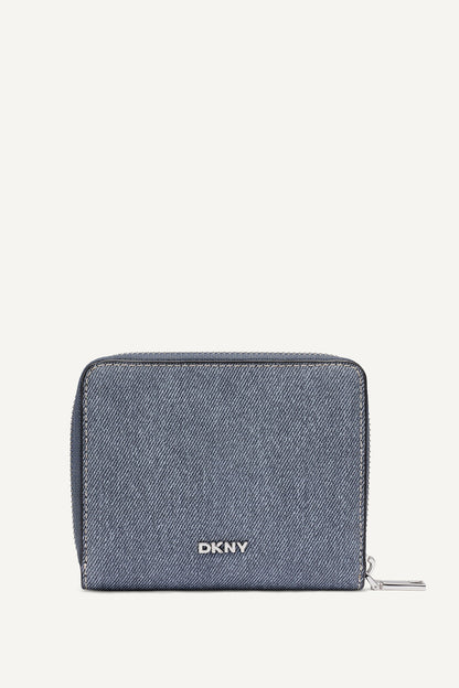 NESSA SMALL ZIP AROUND WALLET Denim | DKNY