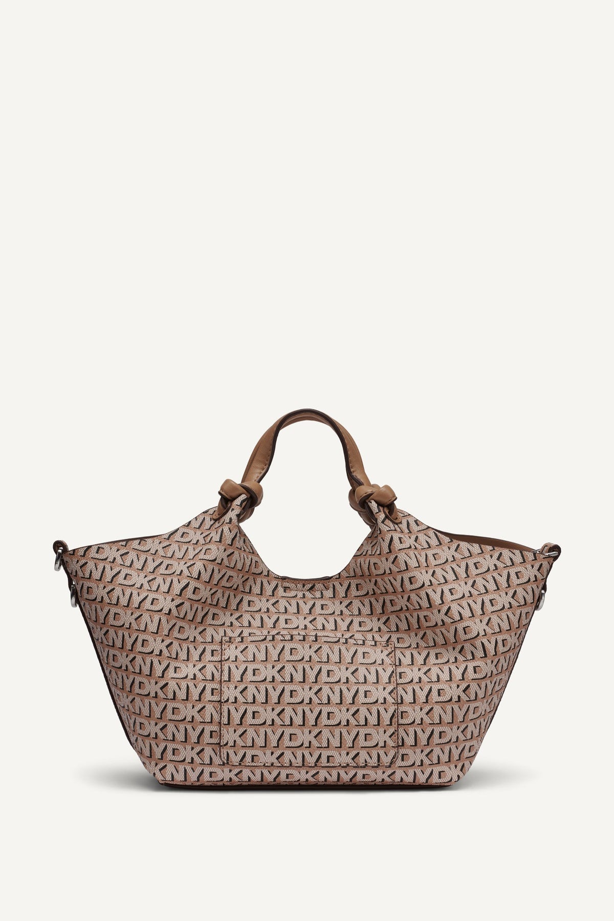 PAULA NEW YORK LOGO SMALL COMMUTER TOTE Cappuccino | DKNY