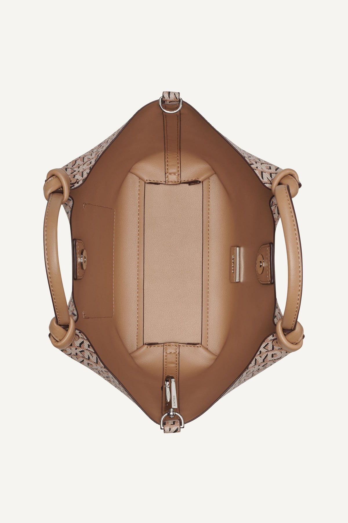 PAULA NEW YORK LOGO SMALL COMMUTER TOTE Cappuccino | DKNY
