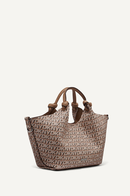 PAULA NEW YORK LOGO SMALL COMMUTER TOTE Liberty Sky | DKNY