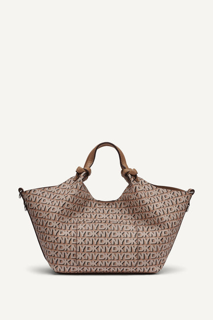 PAULA NEW YORK LOGO SMALL COMMUTER TOTE Liberty Sky | DKNY