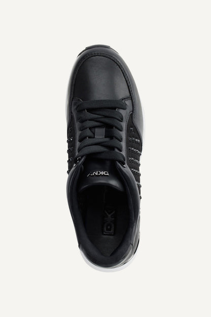KALINDA WEDGE SNEAKER BLACK/BLACK | DKNY