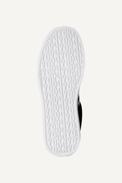 ABENI FAUX FUR LOW-TOP SNEAKER BLACK/SILVER | DKNY