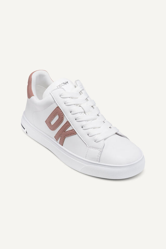 ABENI LACE UP SNEAKER 30MM WHITE/BLUSH | DKNY