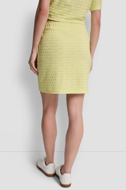 LOGO JACQUARD PULL-ON SKIRT Ivory | DKNY