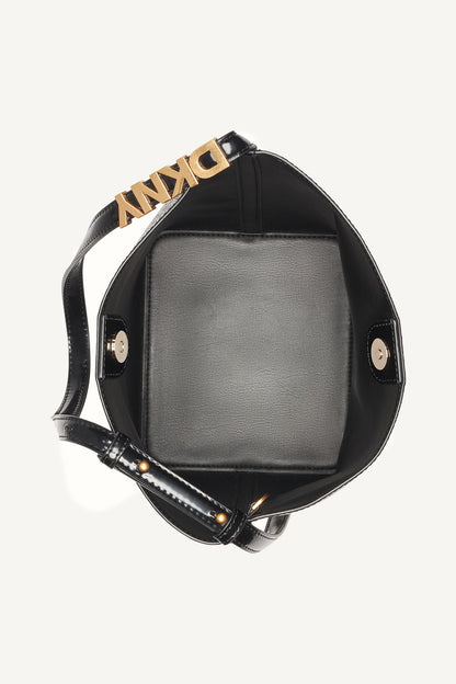 AVRIL LOGO BUCKET BAG Chino/Cappuccino | DKNY
