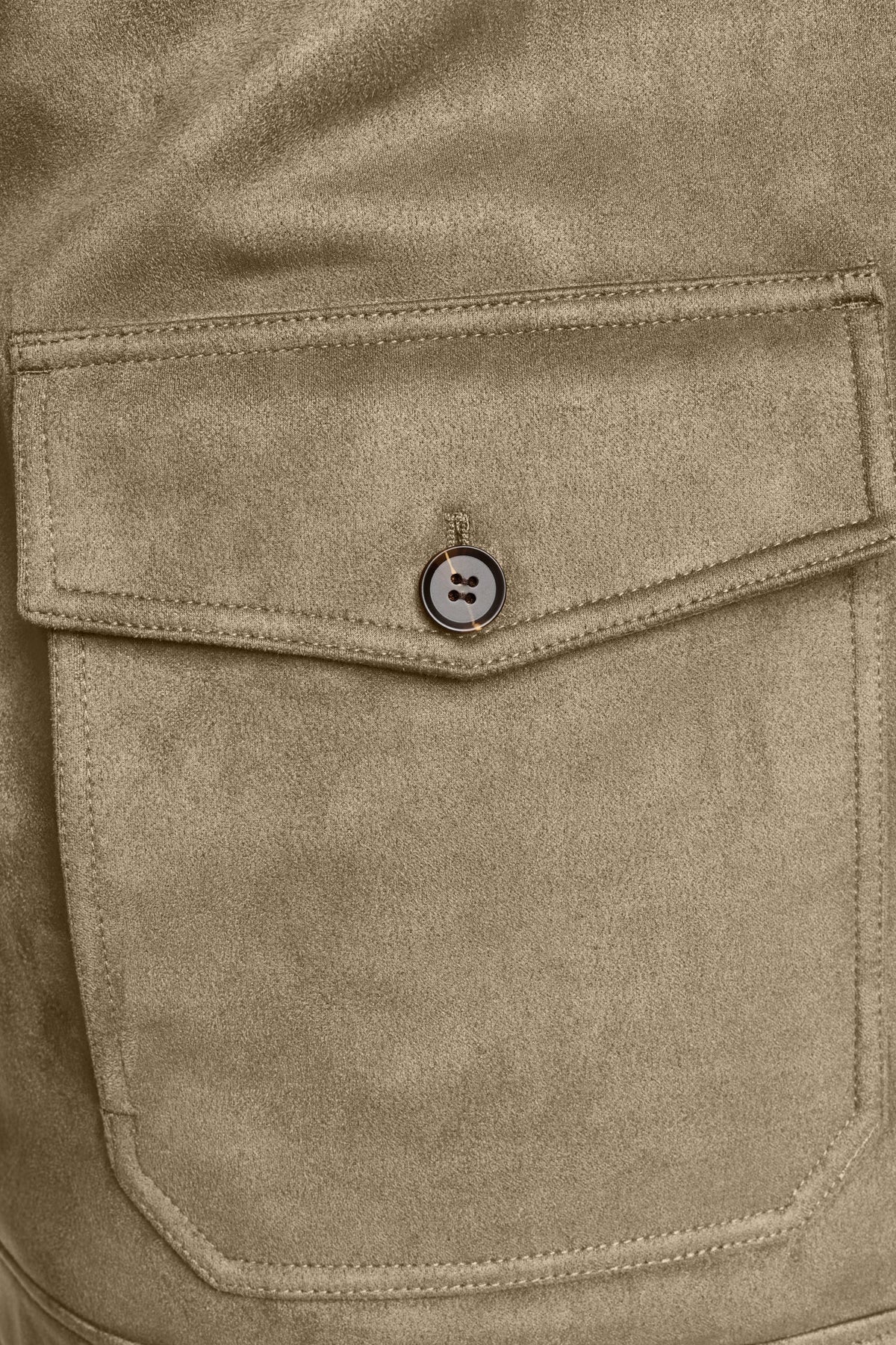 FAUX SUEDE TRUCKER JACKET Olive | DKNY