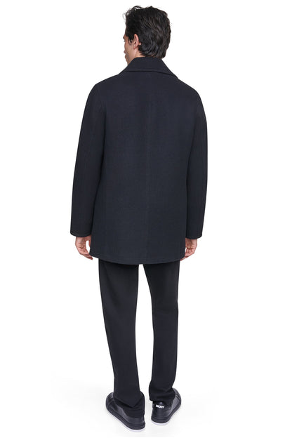 FAUX WOOL PEACOAT Navy | DKNY