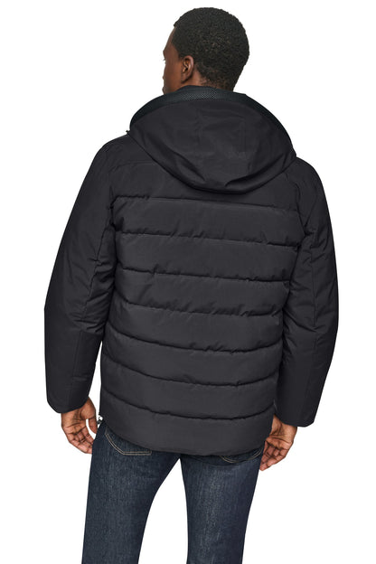 HOODED PUFFER JACKET Navy | DKNY