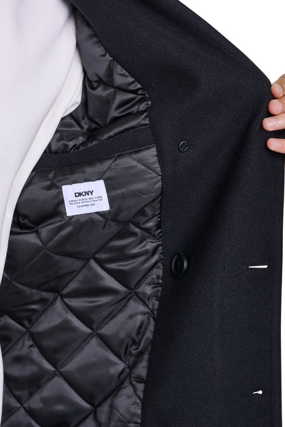 FAUX WOOL PEACOAT Black | DKNY