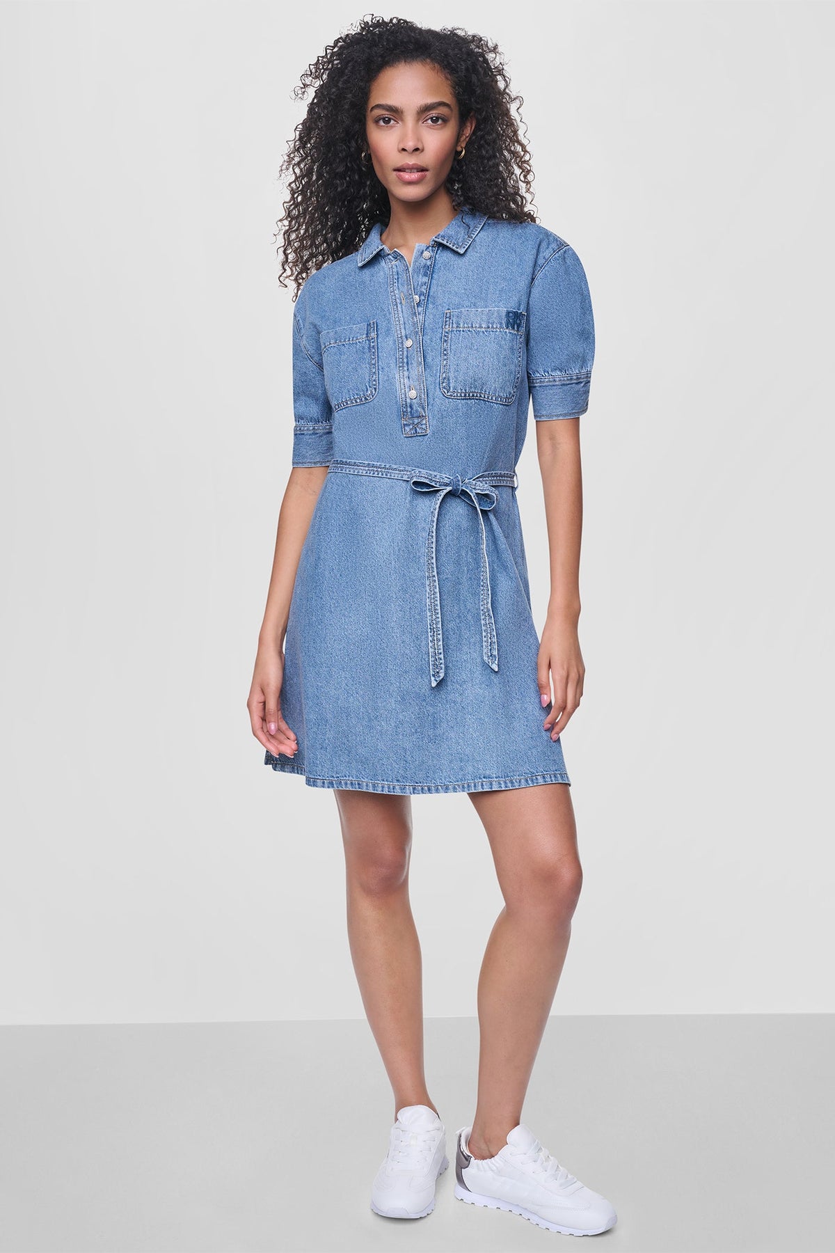 DENIM BUTTON-FRONT SHIRT DRESS Cooper | DKNY