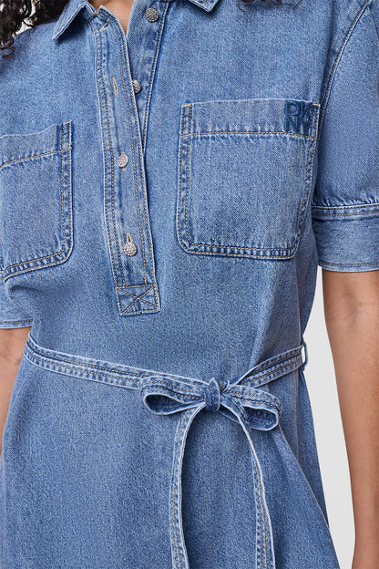 DENIM BUTTON-FRONT SHIRT DRESS Cooper | DKNY