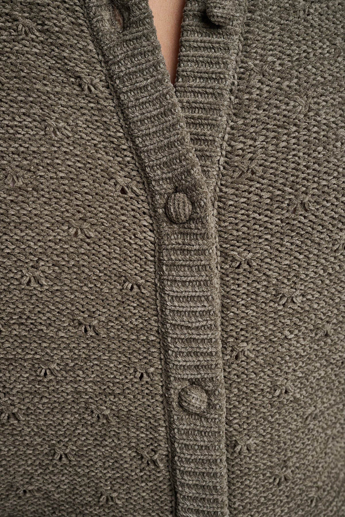 ELBOW SLEEVE CHENILLE CARDIGAN Claret | DKNY