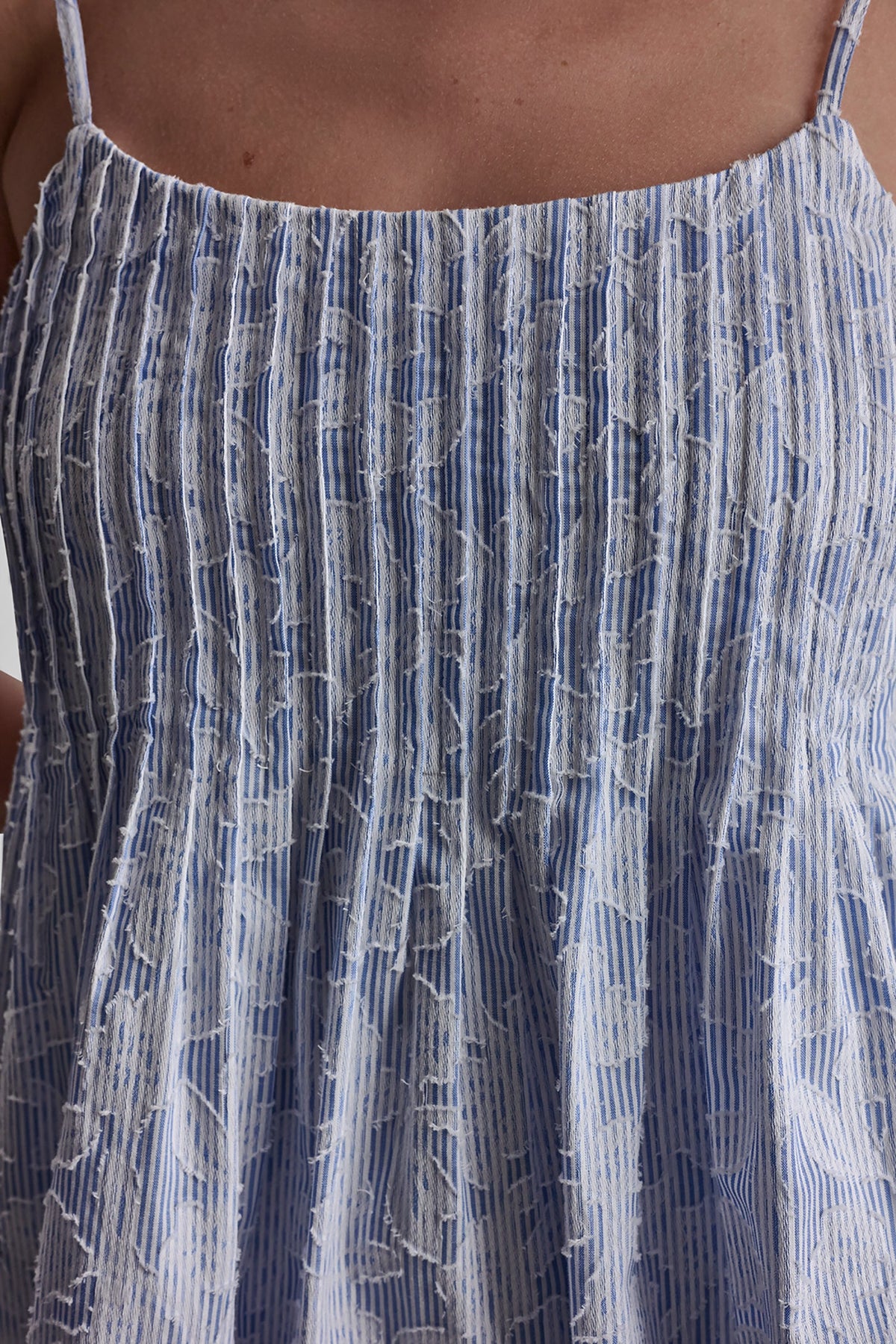 FLORAL JACQUARD TANK TOP Blue/White | DKNY