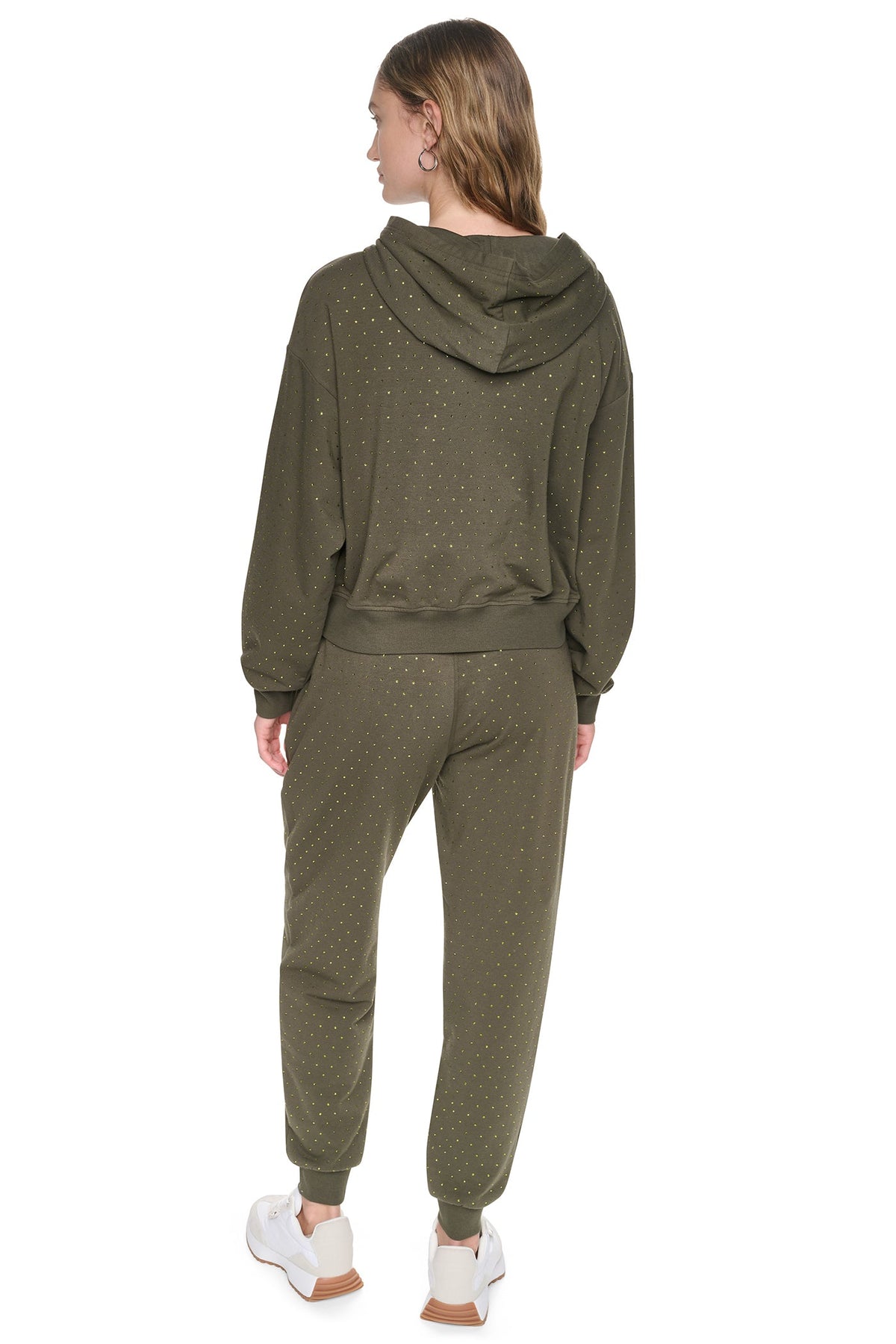 RHINESTONE HOODIE Chestnut/Light Bronze | DKNY
