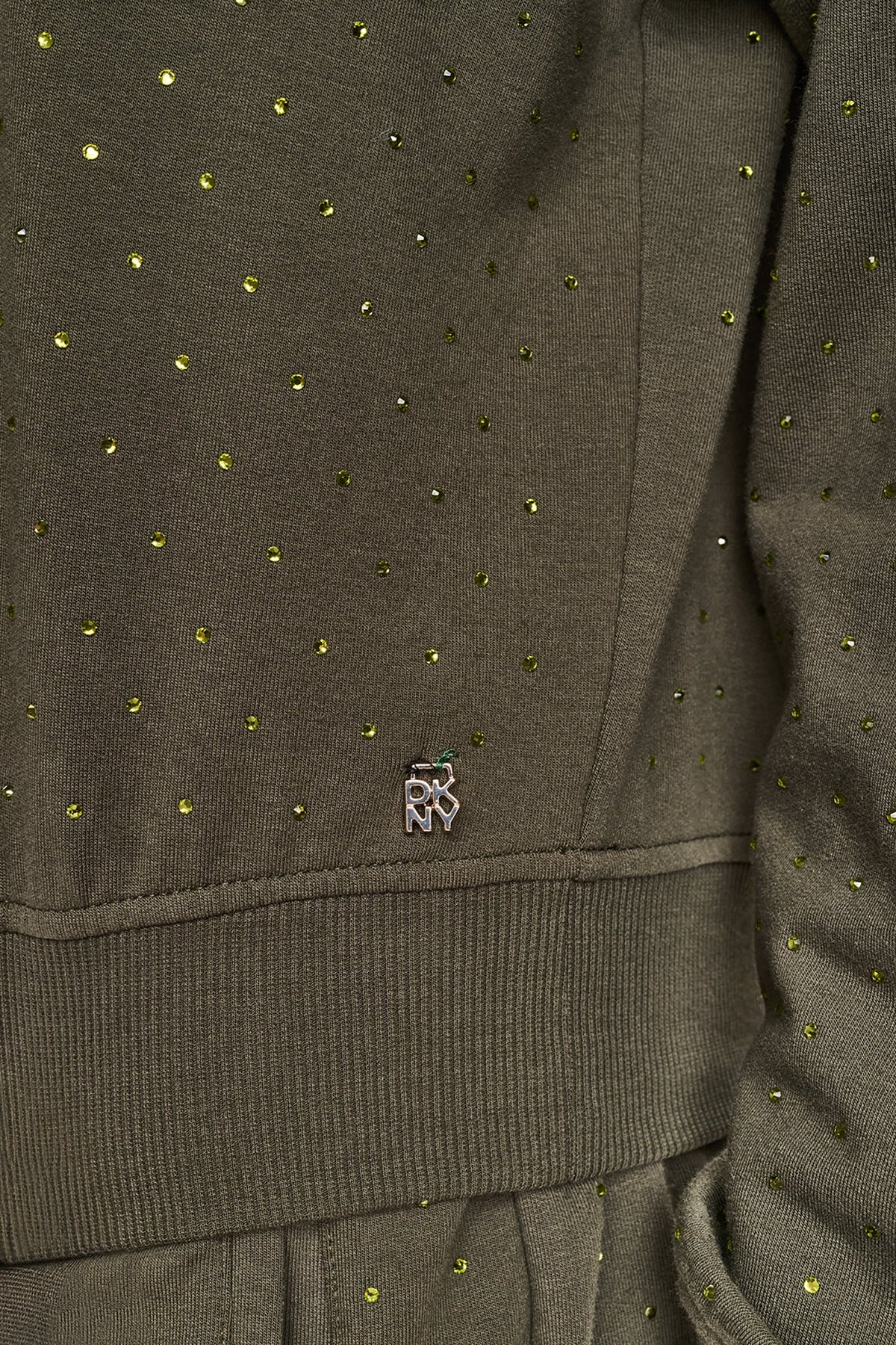 RHINESTONE HOODIE Chestnut/Light Bronze | DKNY