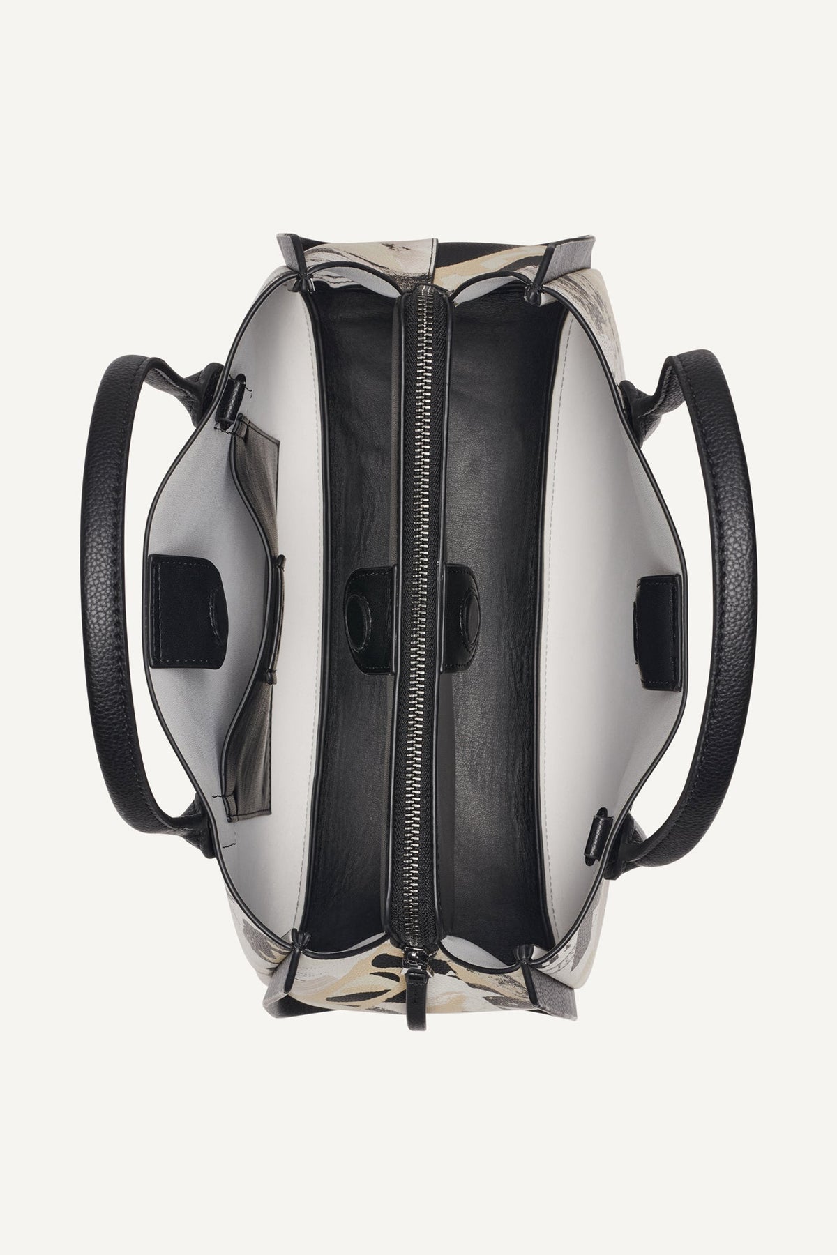 JOSIE NEWSPAPER SATCHEL White/Black | DKNY
