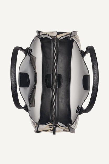 JOSIE NEWSPAPER SATCHEL White/Black | DKNY