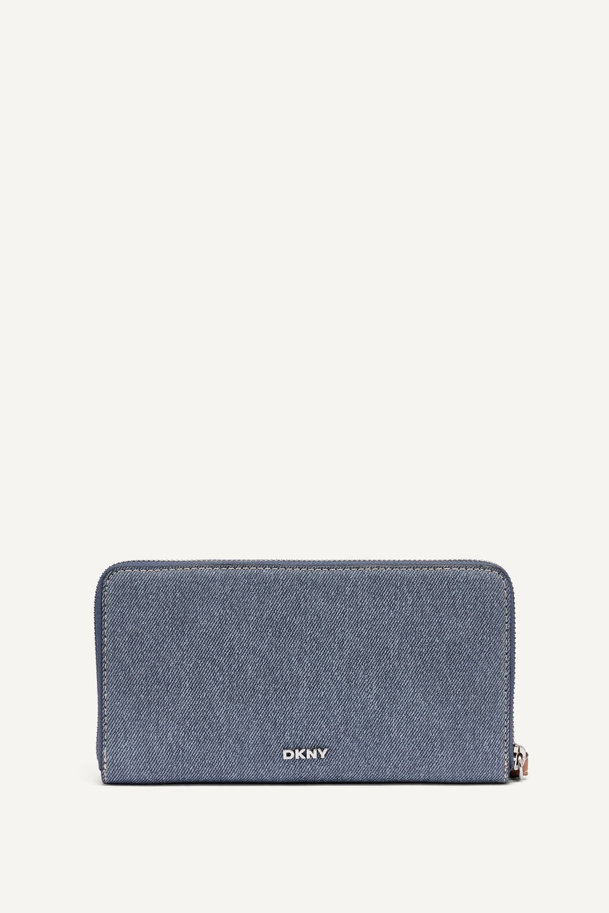 NESSA LARGE ZIP AROUND WALLET Denim | DKNY
