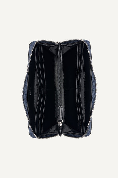 NESSA LARGE ZIP AROUND WALLET Denim | DKNY